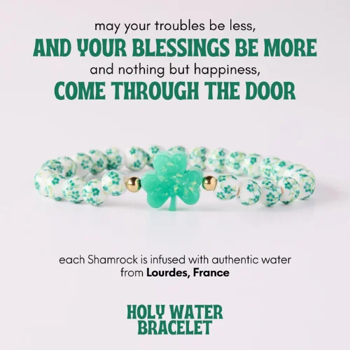 Holy Water Porcelain Lucky Shamrock Bracelet